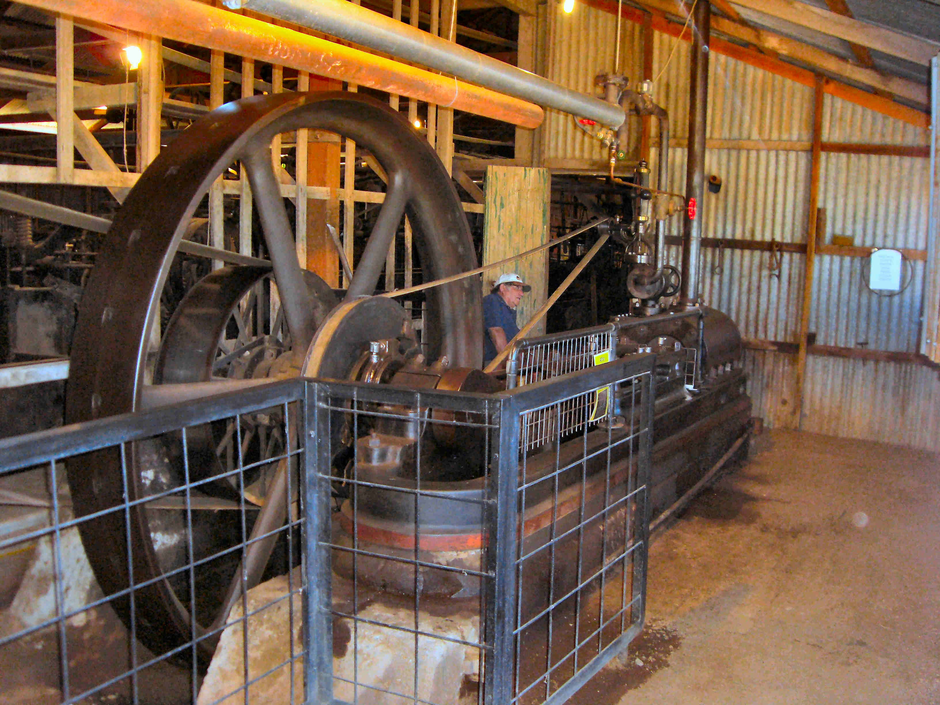 The steam engine that drove all the machinery