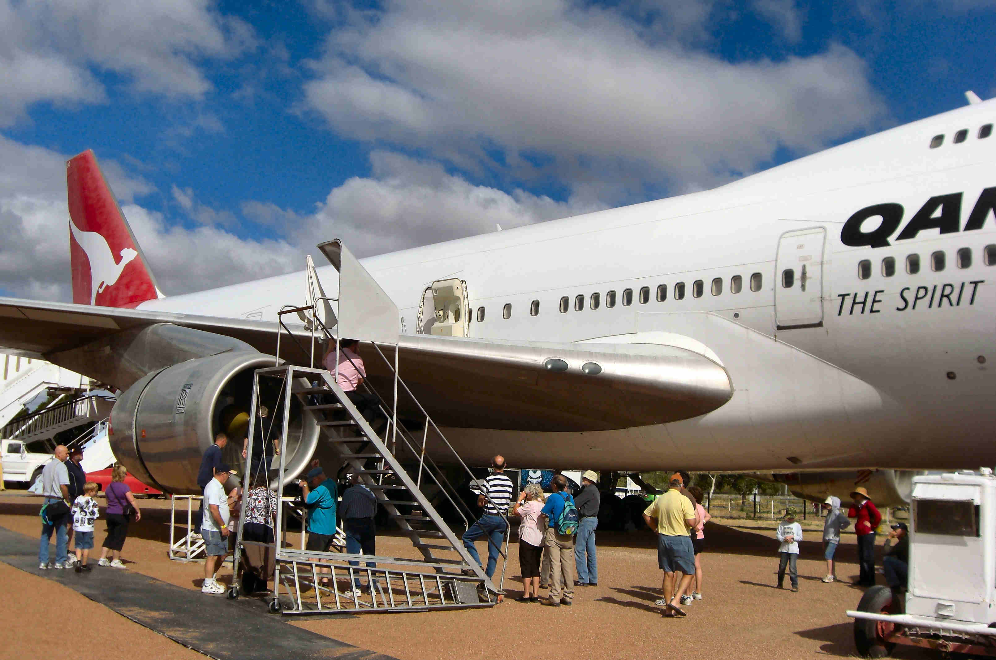 Qantas 747 on display at Longreach