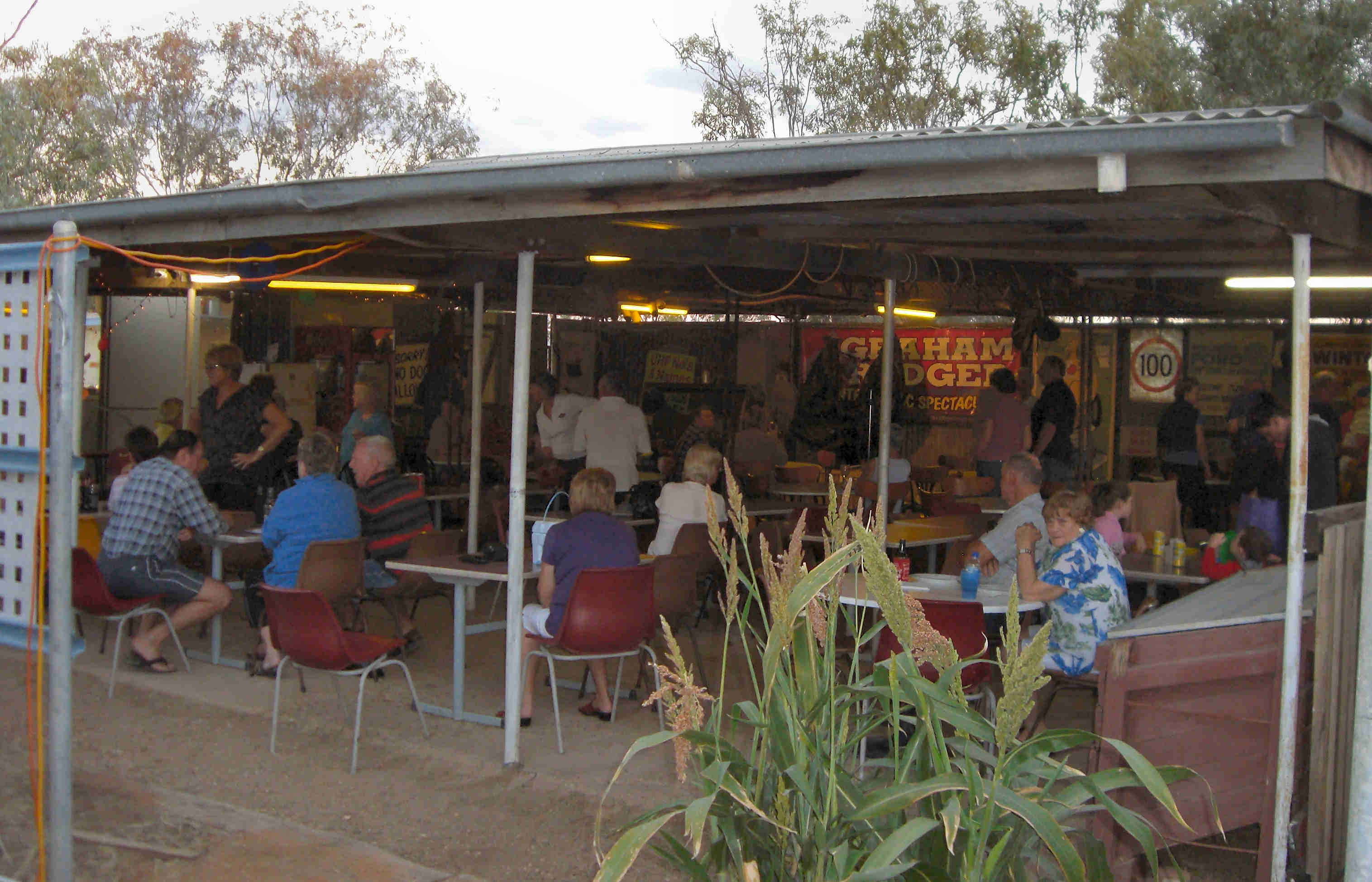 Winton Caravan park happy hour