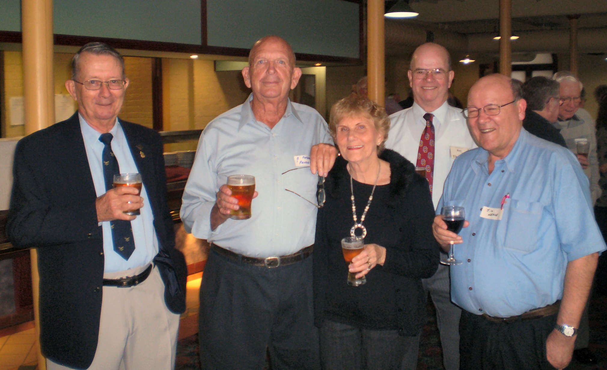 Norm Simpson, Brian Patterson, Esme Patterson, Ray Thompson and Jim Neave