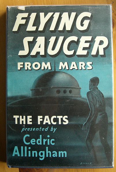 Book cover, flying saucer from Mars