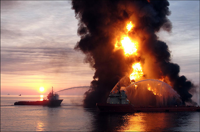 BP's Oil rig in the Gulf of Mexico